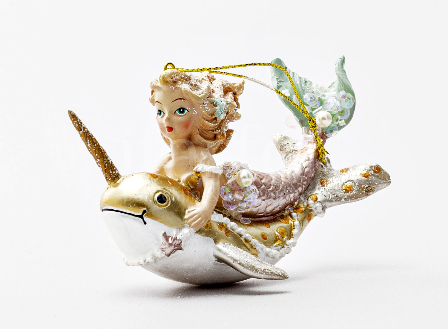 Елочная игрушка «Русалка на нарвале»