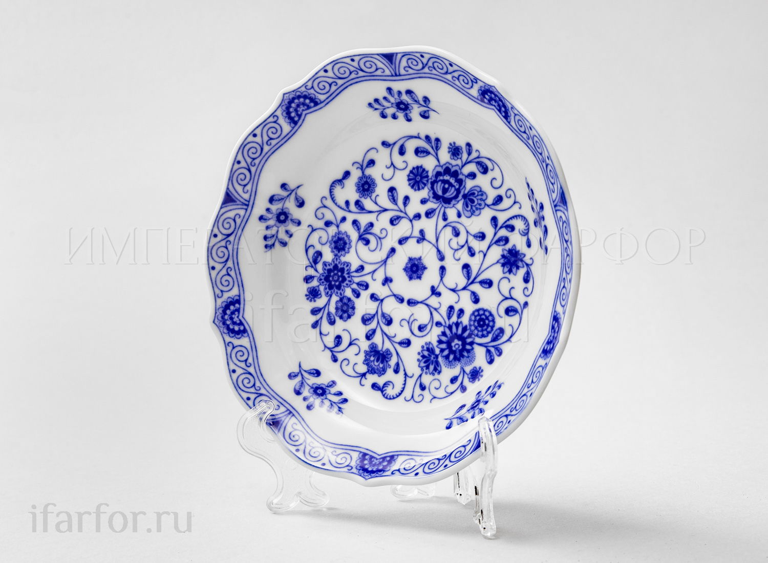 Блюдце кофейное «Alte Ranke blau»