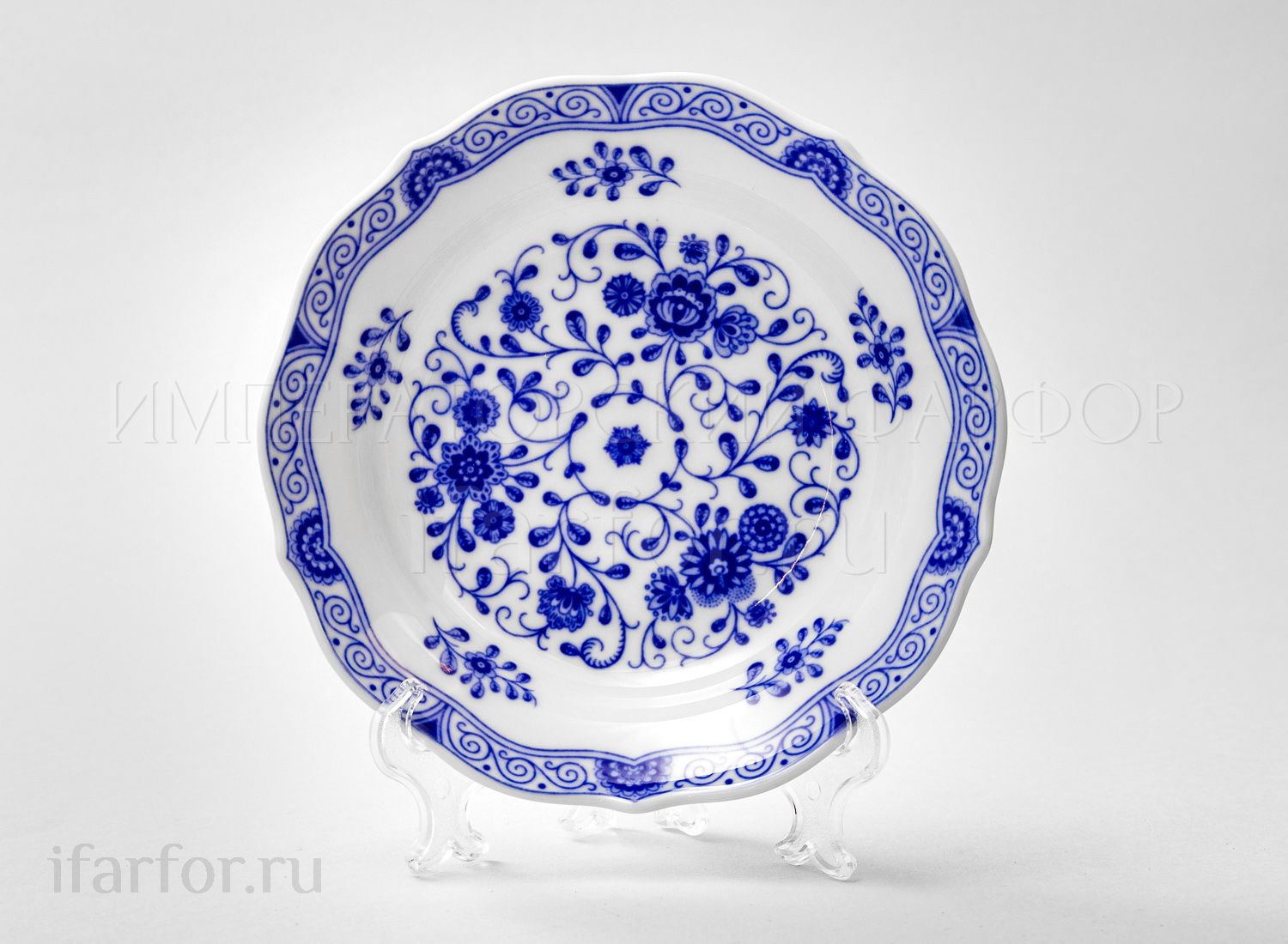 Блюдце кофейное «Alte Ranke blau»