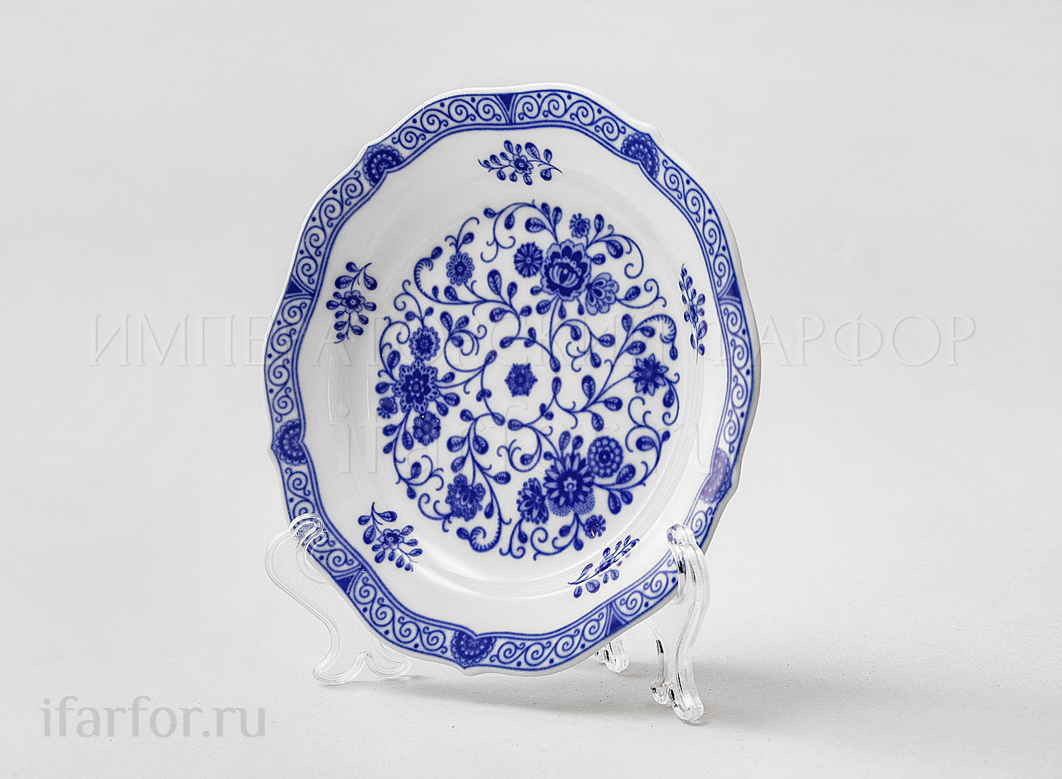 Блюдце кофейное «Alte Ranke blau»