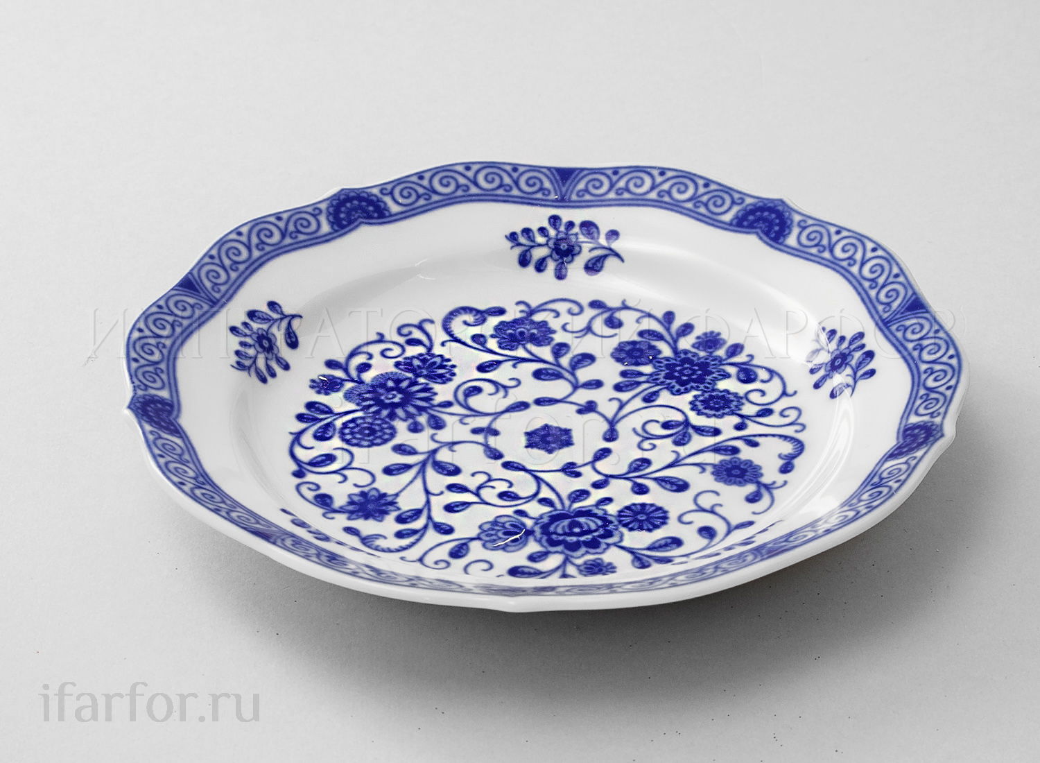 Блюдце кофейное «Alte Ranke blau»
