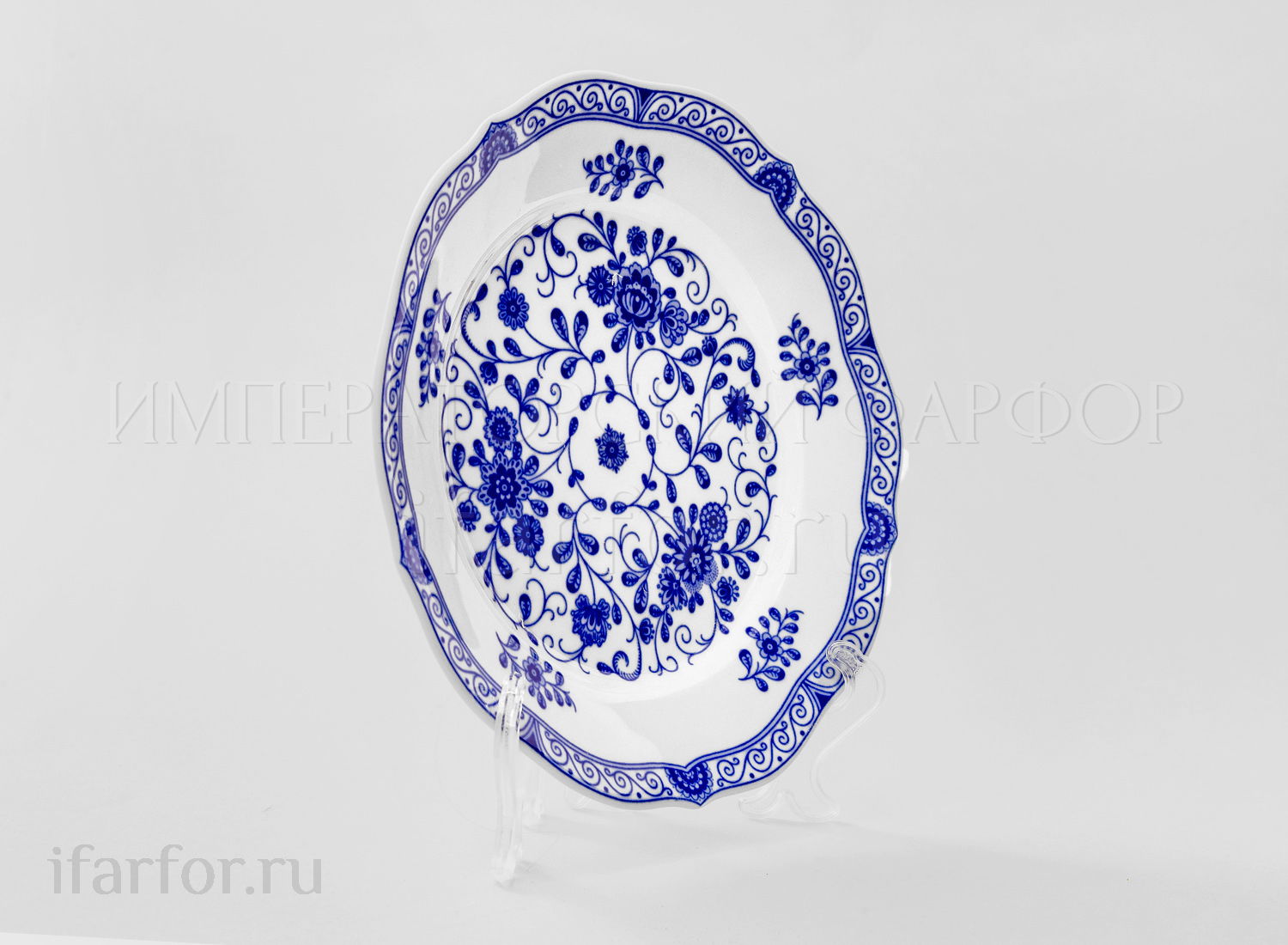 Тарелка «Alte Ranke blau»