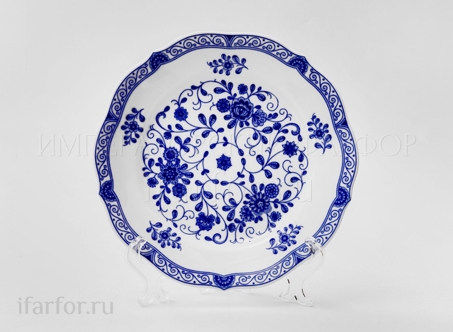 Тарелка «Alte Ranke blau»