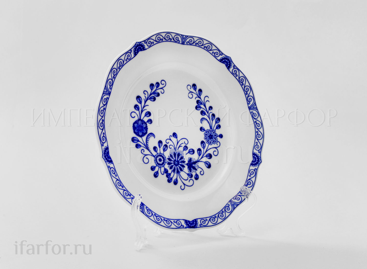 Тарелка «Alte Ranke blau»