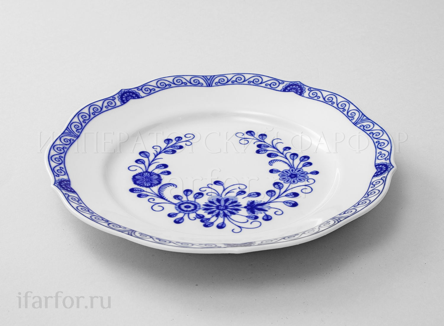 Тарелка «Alte Ranke blau»