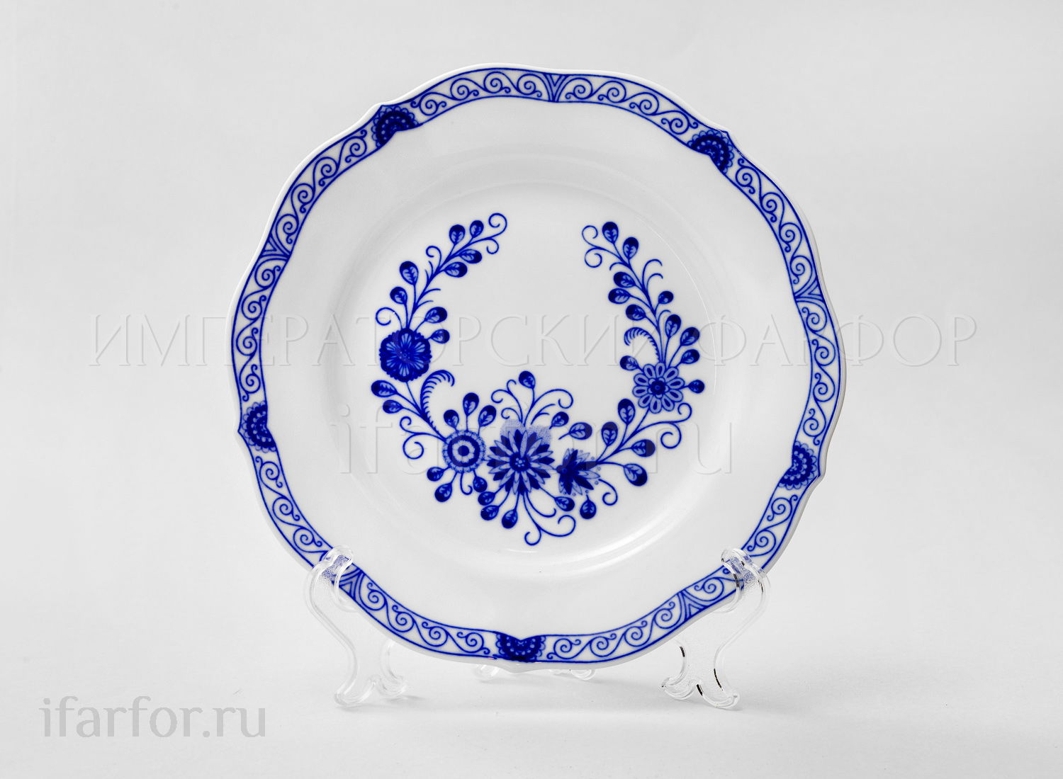 Тарелка «Alte Ranke blau»