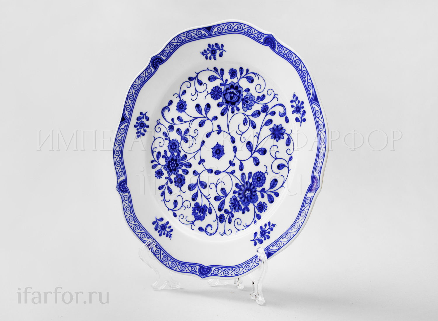 Тарелка «Alte Ranke blau»