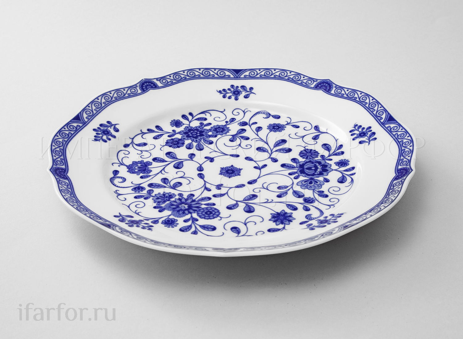 Тарелка «Alte Ranke blau»