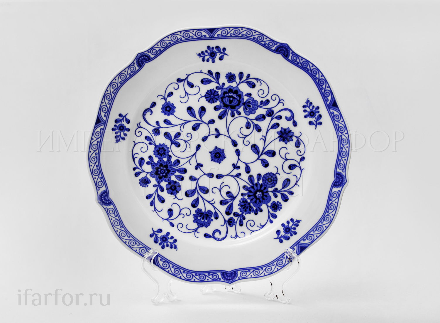 Тарелка «Alte Ranke blau»