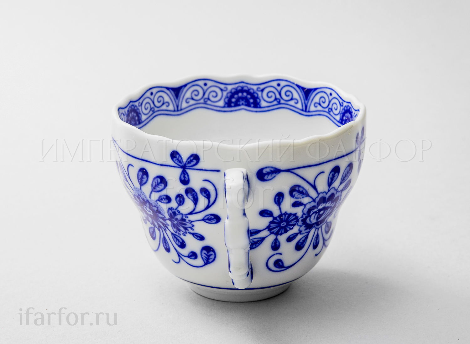 Чашка чайная «Alte Ranke blau»