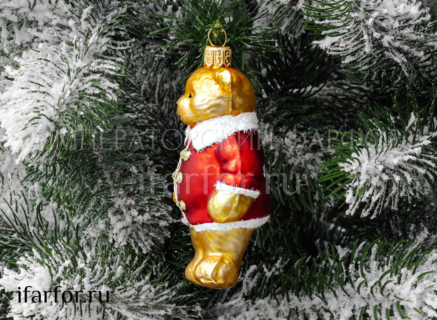 Елочная игрушка «Миша в красном кафтане»