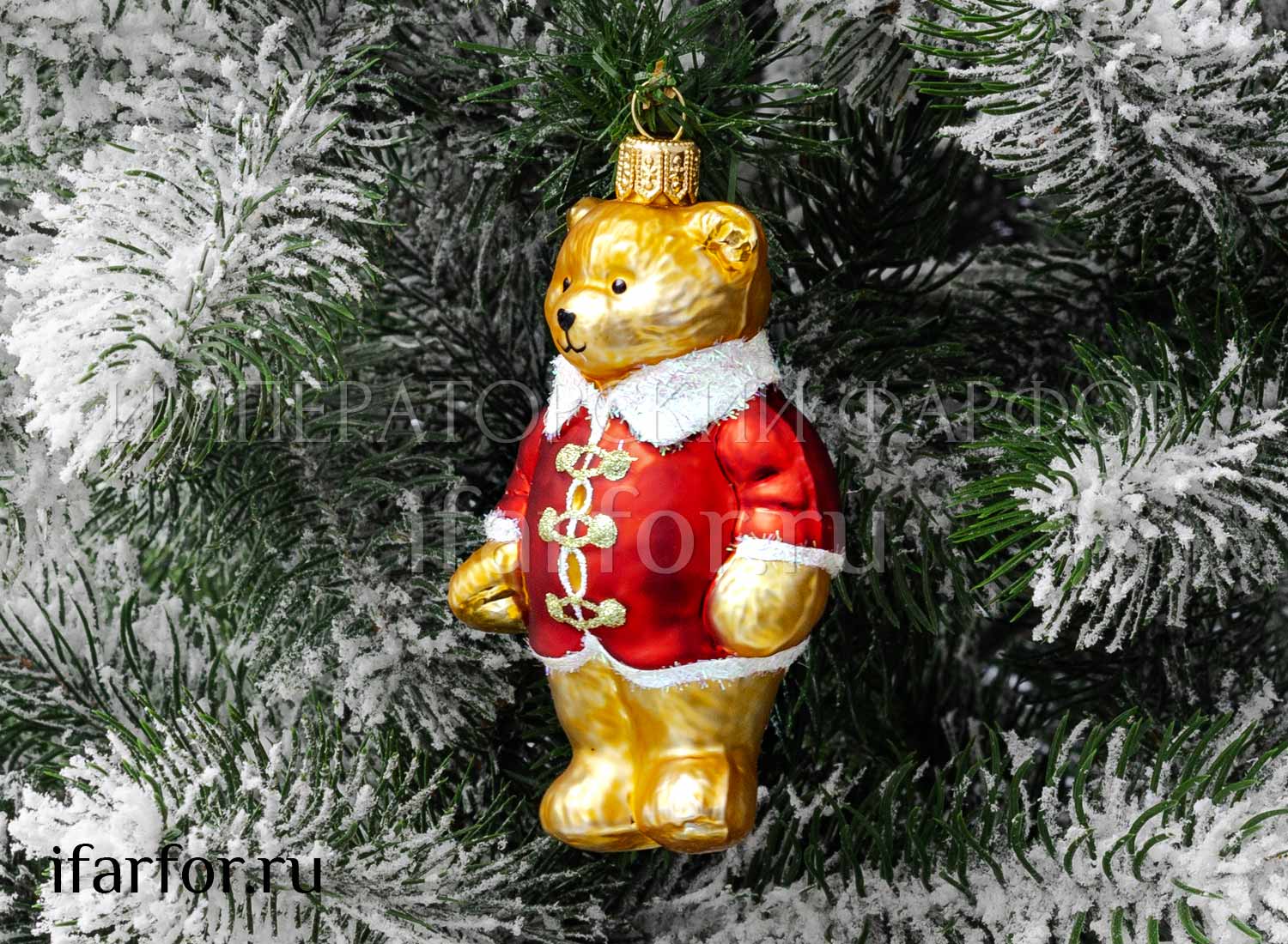 Елочная игрушка «Миша в красном кафтане»