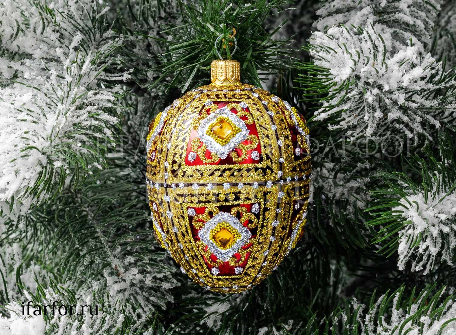 Елочная игрушка «Яйцо Фаберже»