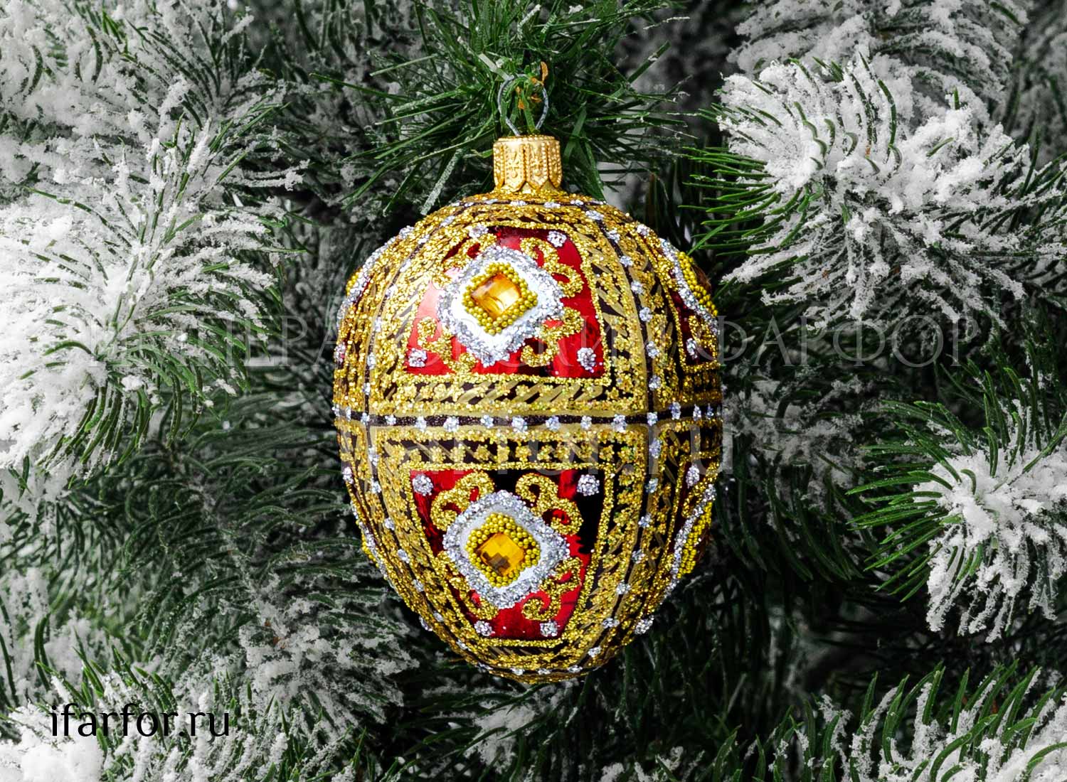 Елочная игрушка «Яйцо Фаберже»