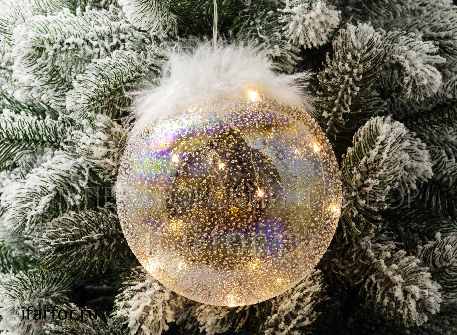Елочная игрушка «Светящийся шар 15LED»