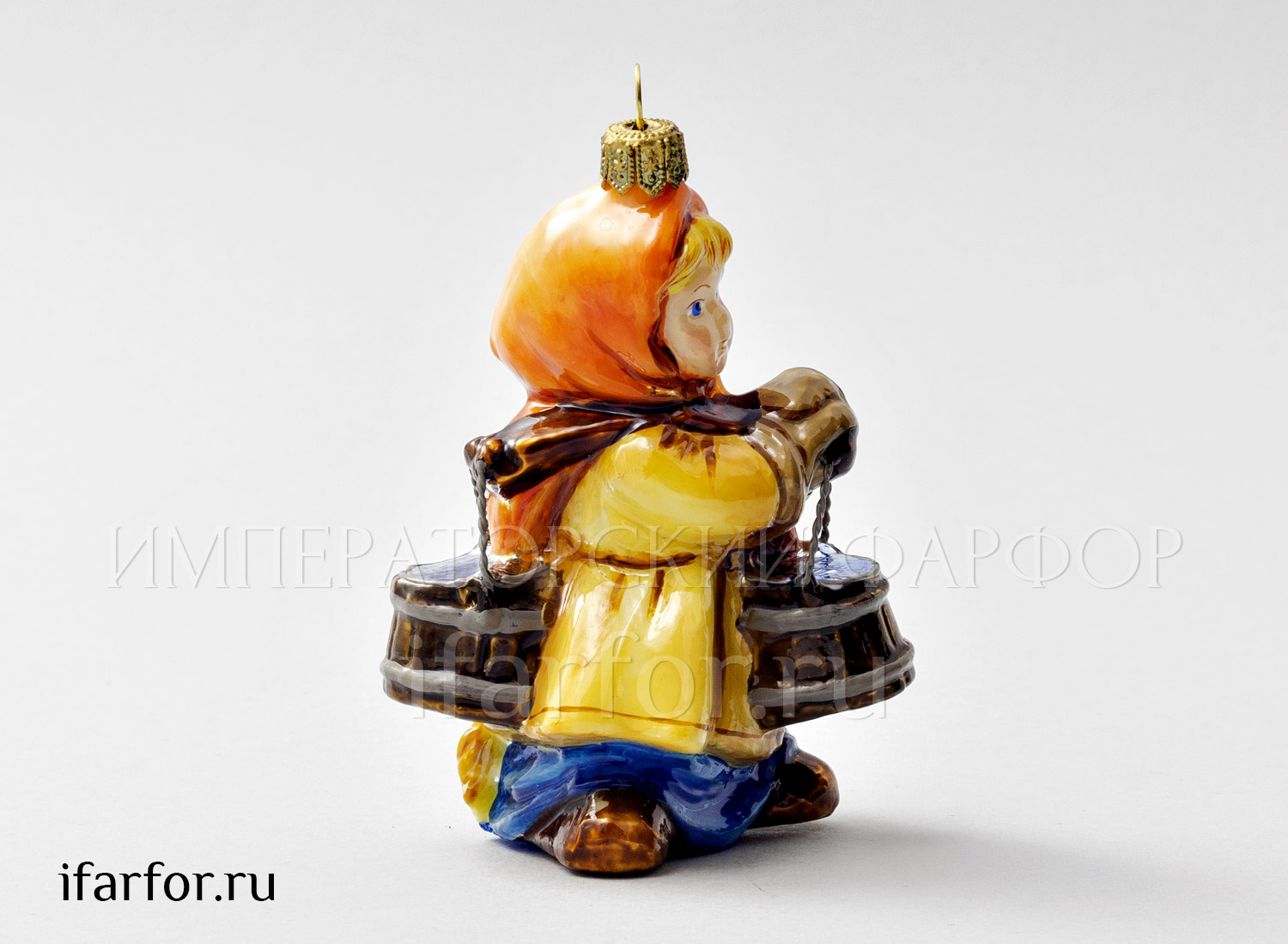 Елочная игрушка «Девочка с ведрами»