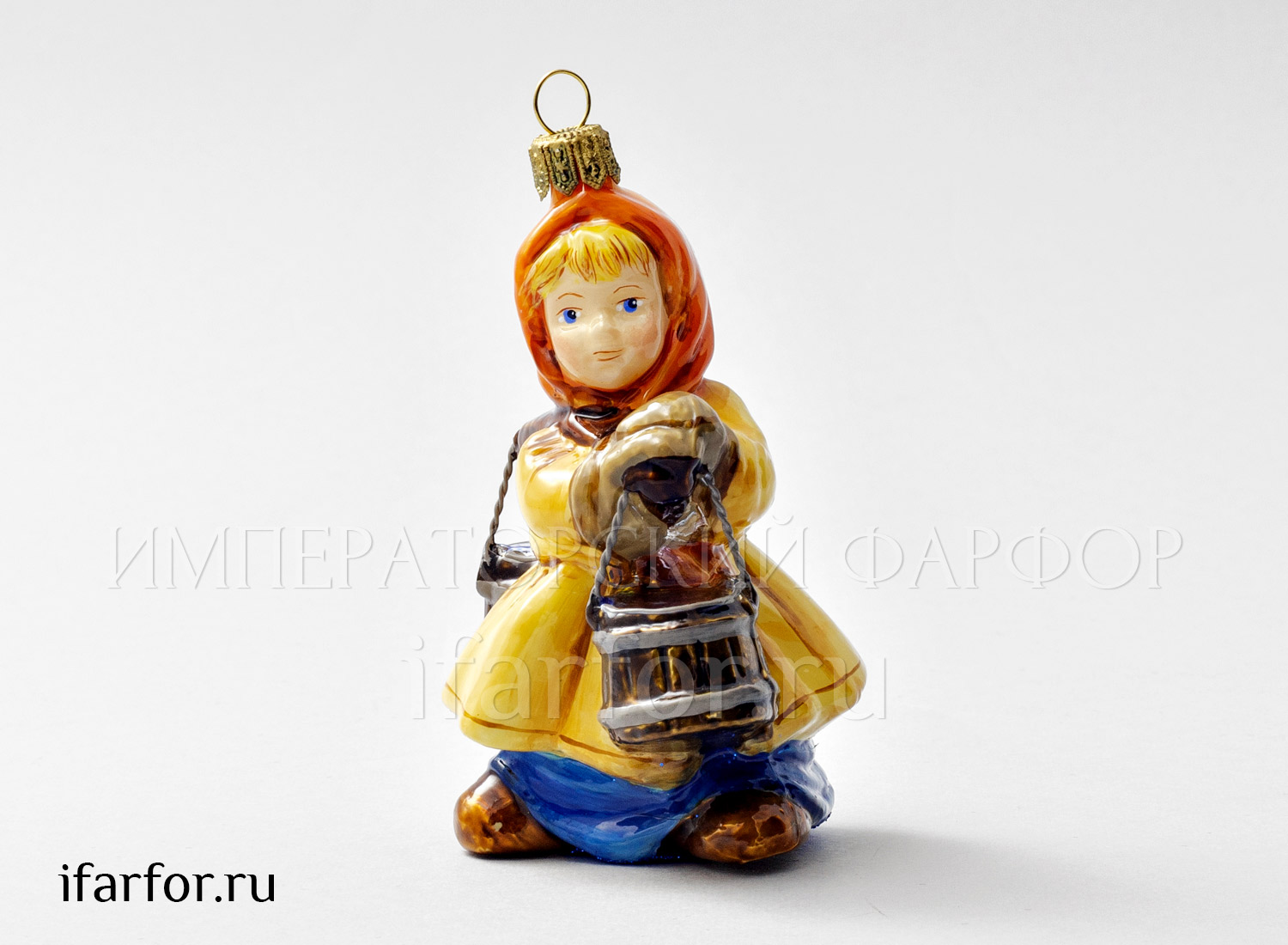 Елочная игрушка «Девочка с ведрами»