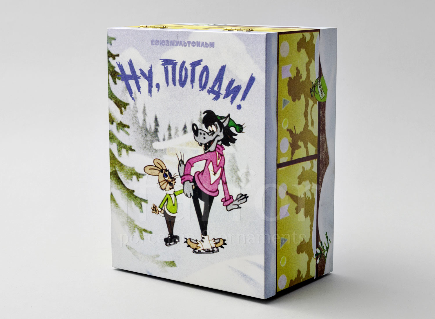 Елочная игрушка в подарочной коробке «Парный волчок»