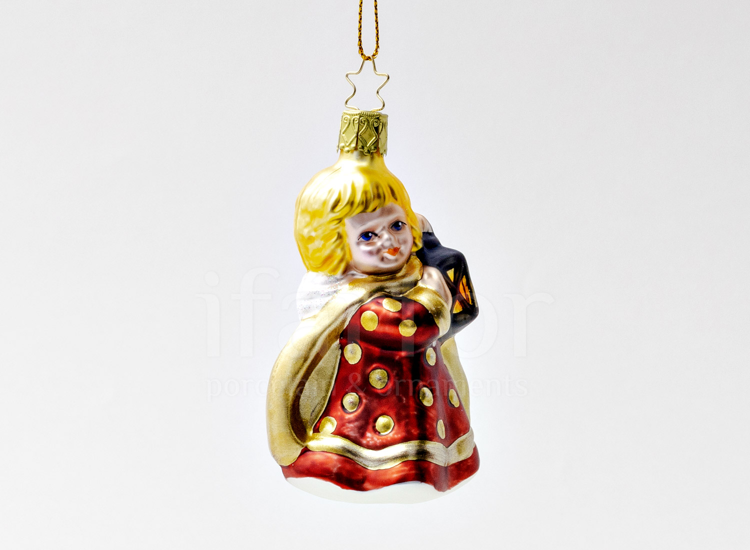 Елочная игрушка «Девочка с фонариком»