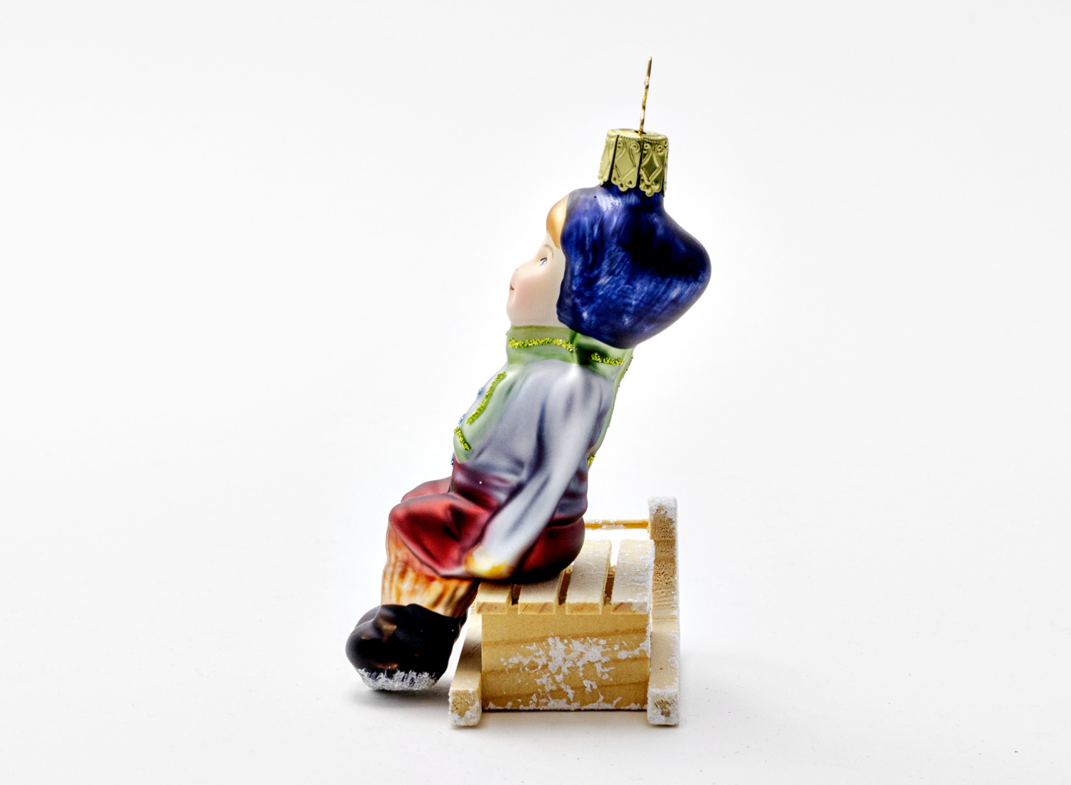 Елочная игрушка «Невинные сердца. Мальчик на санках»