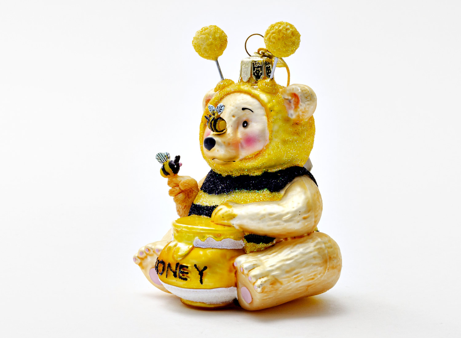 Елочная игрушка «Мишка в костюме пчелы»