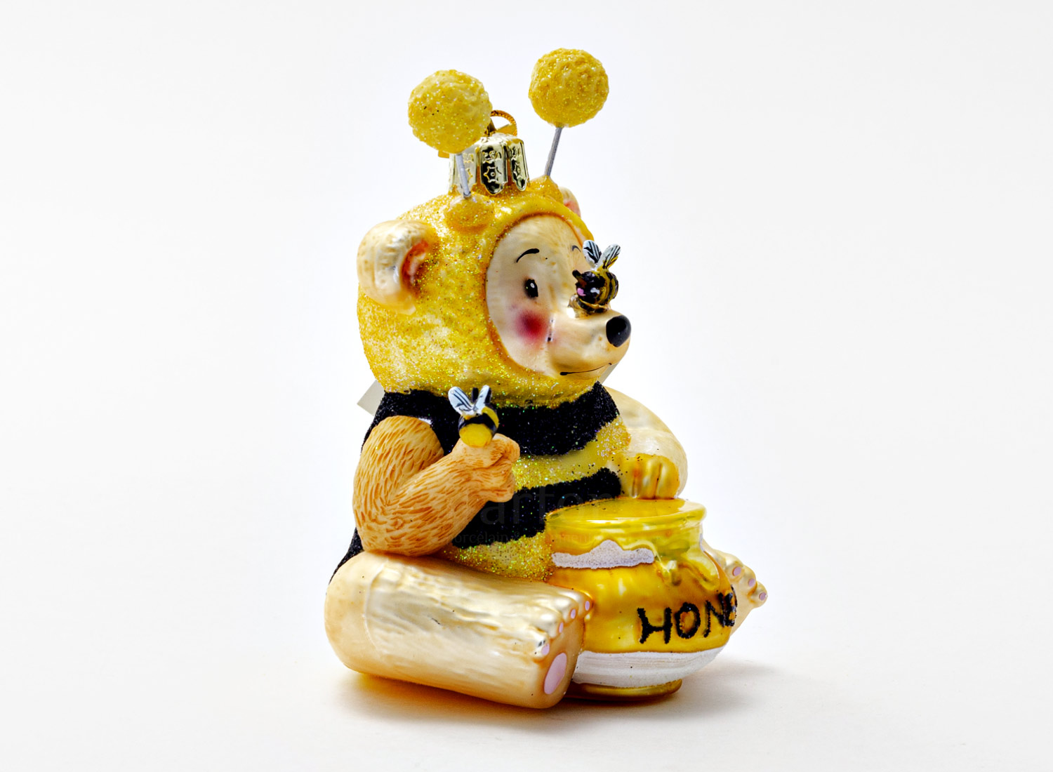 Елочная игрушка «Мишка в костюме пчелы»