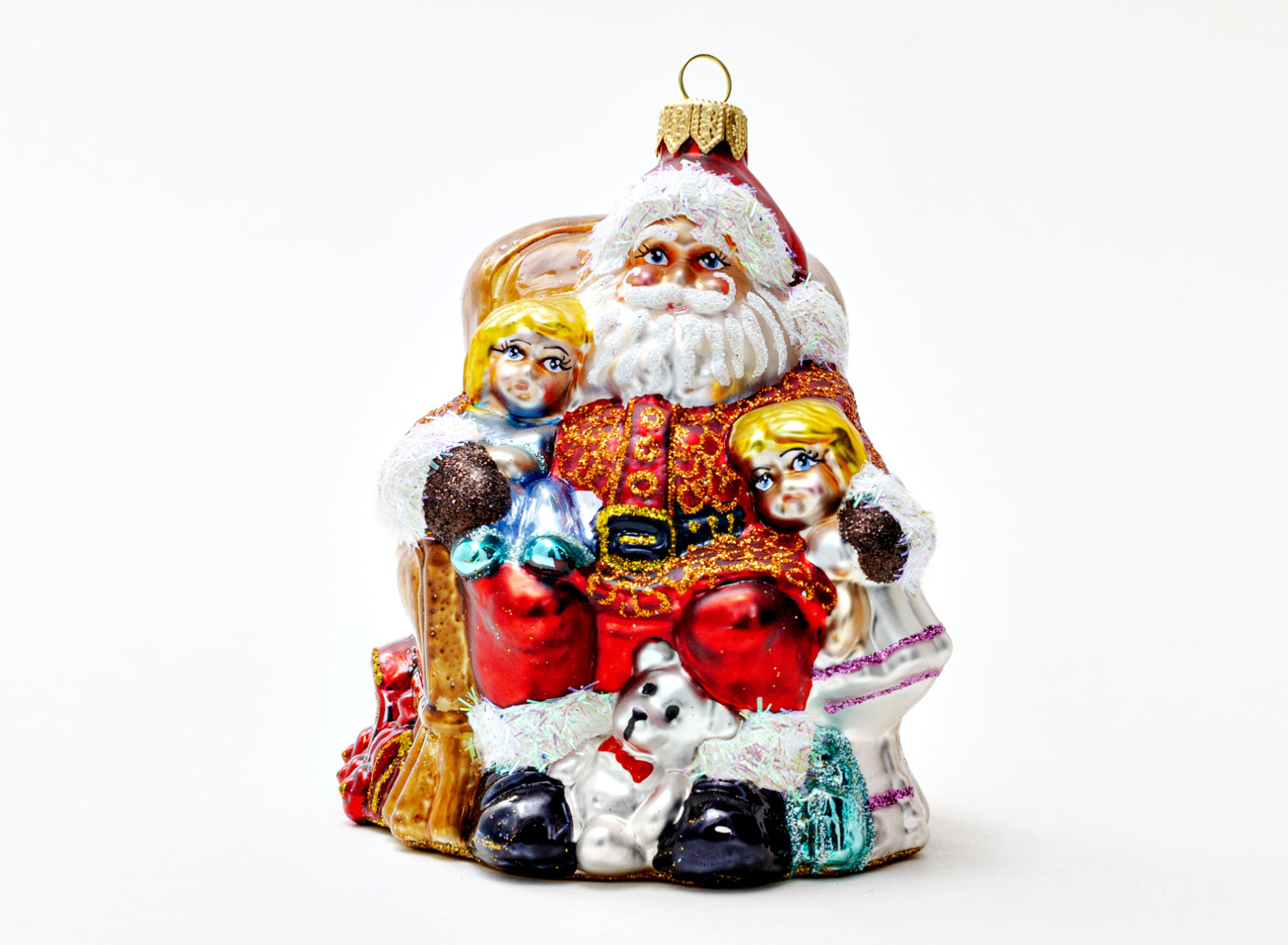Елочная игрушка «Дед Мороз в кресле»