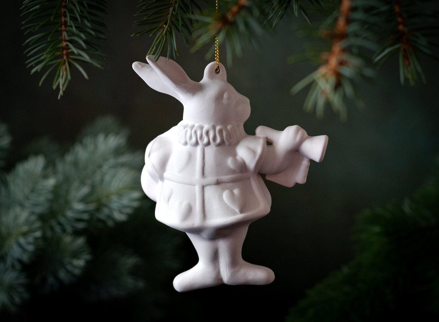 Елочная игрушка «Белый Кролик»