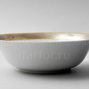 Салатник Широкий кант платина золото Опал