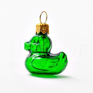 Елочная игрушка Леденцовый утенок (зеленый)