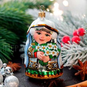 Елочная игрушка Девочка Весна Времена года