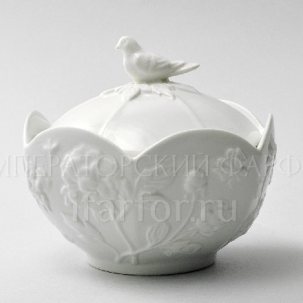 Сахарница Цветочный рельеф Ivory