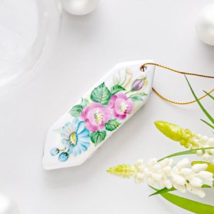 Елочная игрушка Конфета 12 Гжель краски золото