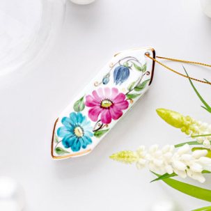 Елочная игрушка Конфета 14 Гжель краски золото