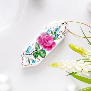 Елочная игрушка Конфета 16 Гжель краски золото