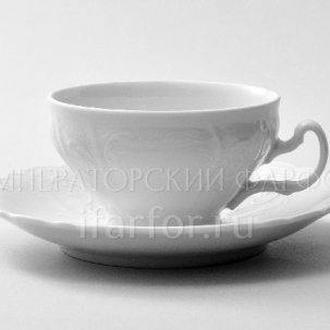 Чашка с блюдцем чайная Бернадотт Недекорированный 1/2 Бернадотт
