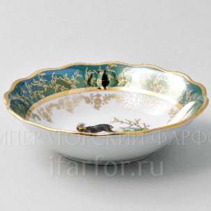 Салатник Охота Зеленая STERNE PORCELAN