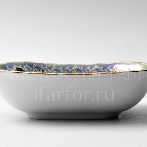 Салатник квадратный Охота Зеленая STERNE PORCELAN