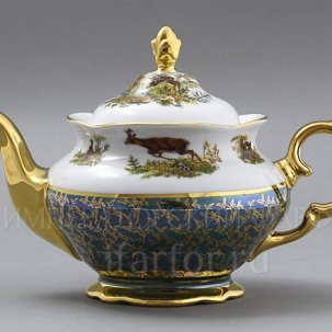 Чайник заварочный Охота Зеленая STERNE PORCELAN