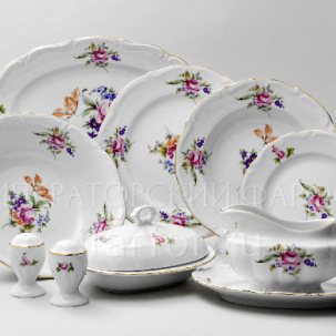 Сервиз столовый Мейсенский букет 6/25 Repast