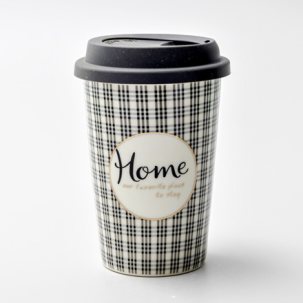 Термокружка Home our favorite place to stay (черная) 1/2 Royal Classics