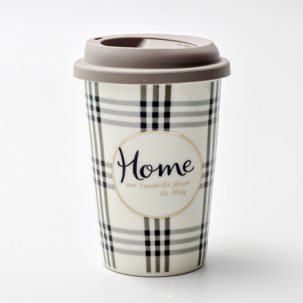Термокружка Home our favorite place to stay (бежевая) 1/2 Royal Classics