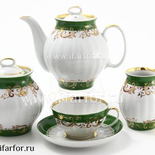 Сервиз чайный Кружево 6/15 Белый лебедь