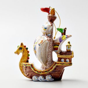 Елочная игрушка Кораблик Сказка о царе Салтане. Кораблик