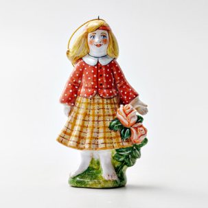 Елочная игрушка Герда Снежная королева. Герда с розами