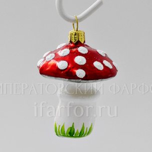 Елочная игрушка Грибы. Мухомор