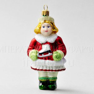 Елочная игрушка Герда Девочка с коньками