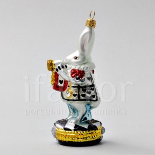 Елочная игрушка Кролик с трубой