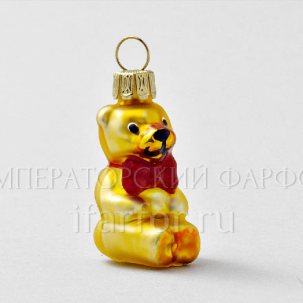 Елочная игрушка Мишка золотой
