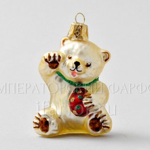 Елочная игрушка Медвежонок золотой